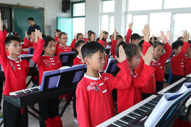 海博测评乐器牵手萧山三星小学爱心再回访在杭州举办